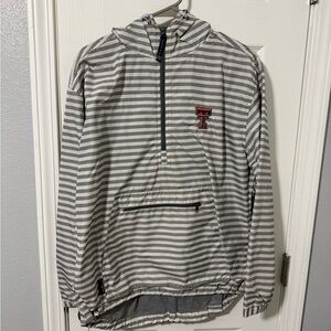 Charles River Apparel Gray and White Striped Jacket